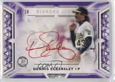 2018 Topps Diamond Icons Red Ink Purple /10 Dennis Eckersley Auto HOF 05bt