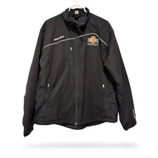 Bauer Hockey Jacket Mens Large Black Full Zip Fleece Lined Softshell Warmup