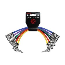 Kirlin Cable IP6-243PN-01 - 1 Foot - Right Angle 1/4-Inch Plugs Colored Patch...