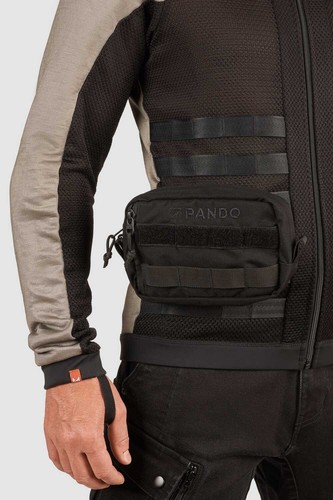 Pando Moto Commando Motorcycle Riding Shirt - Grey - Picture 5 of 15