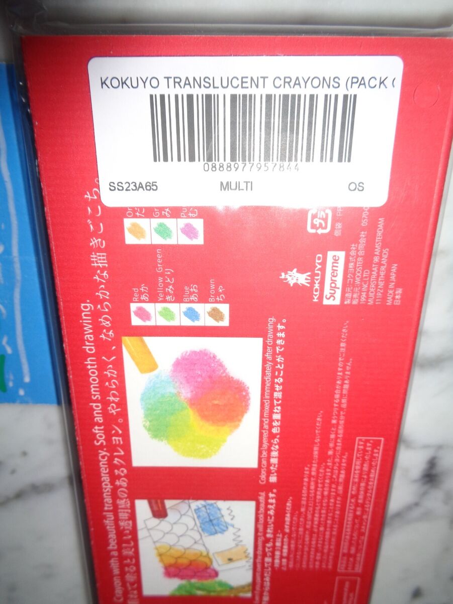 Supreme NYC Kokuyo Translucent crayons Pack of 10 aquarelles Supreme NYC Kokuyo Translucent crayons Pack of 10 aquarelles