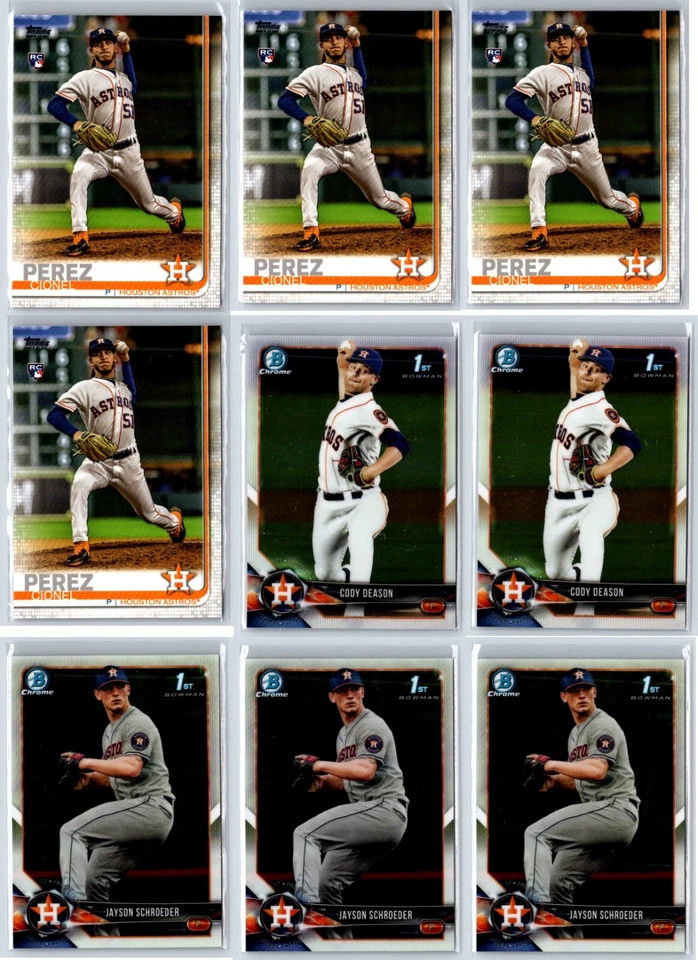 Lote (109) Houston Astros Investor RC Rookie 1º cartão Bowman Chrome Topps - Imagem 3 de 4