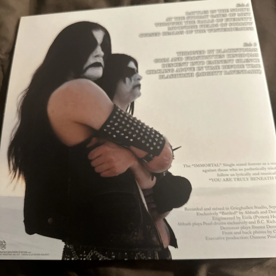 Immortal - Battles In The North LP 2025 Osmose [Black/White Merge] w/ Poster NEW - Image 3 of 4
