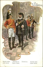 Italy Military Uniform Art Soldier Horse Guardia Nobile c1905 Rodella Postcard