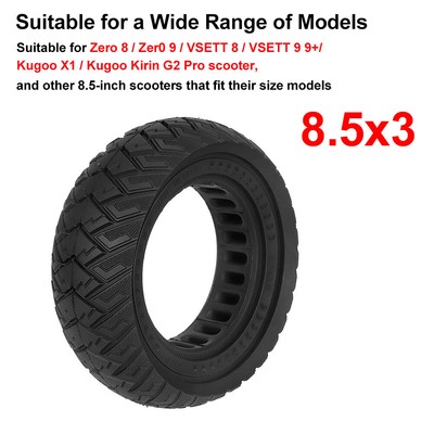 8.5'' Off-Road Solid Tires Puncture-proof For Vsett 8 9+/Zero 8 9Pro/Kugoo G2 Pro