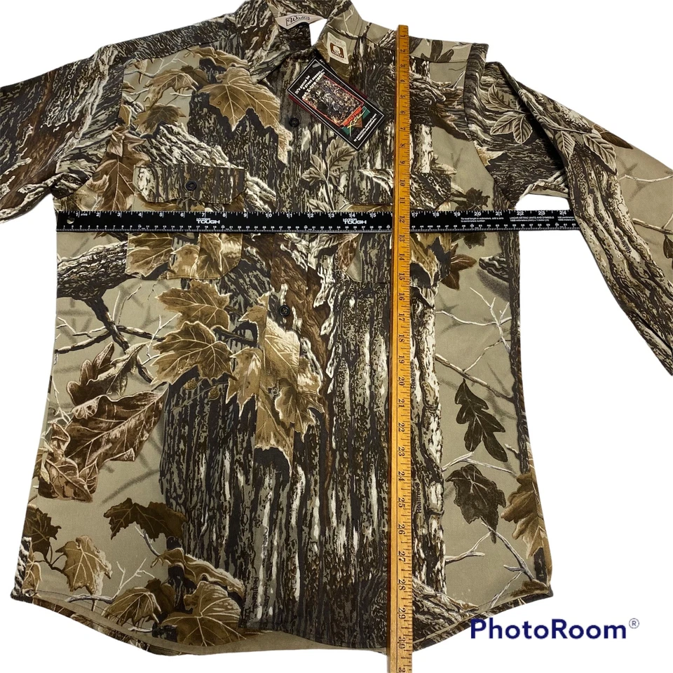 Vtg NEW Walls Realtree Camo Hunting Shirt Whisper Soft Cotton Sz Med Tall USA - Image 3 of 4