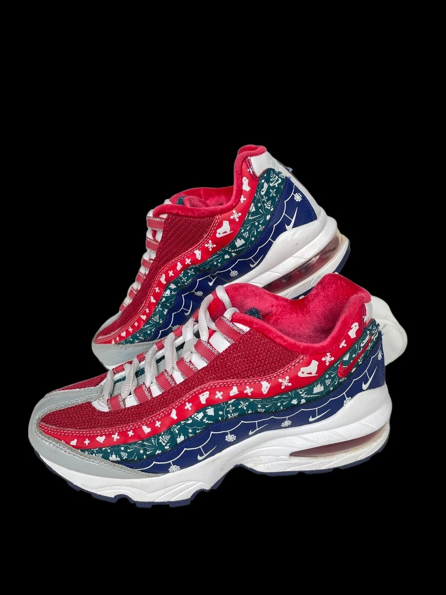 Nike Air Max 95 Ugly Christmas Sweater Kids Size 3.5Y/Womens 5 CT1593-100