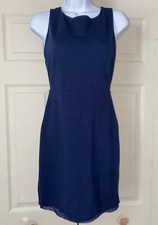 Alice + Olivia Women’s Sleeveless Open Back Bodycon Midi Dress Navy Blue Size 2