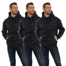 BILLIONHATS 3 Pack Of Mens Hoodie Sweatshirts, Cotton Blend in Bulk Adult Hoodie