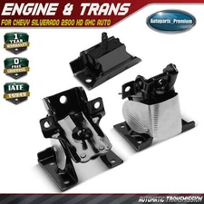 3x Engine Motor & Transmission Mount for Chevy Silverado 2500 HD GMC Auto Trans.