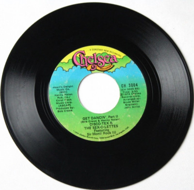 DISCO TEX & THE SEX O LETTES GET DANCIN 45 7'' RECORD CHELSEA (CH 3004)