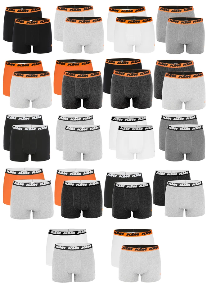 KTM by FREEGUN Boxershorts für Herren Unterwäsche Pant Men´s Boxer 10 er Pack