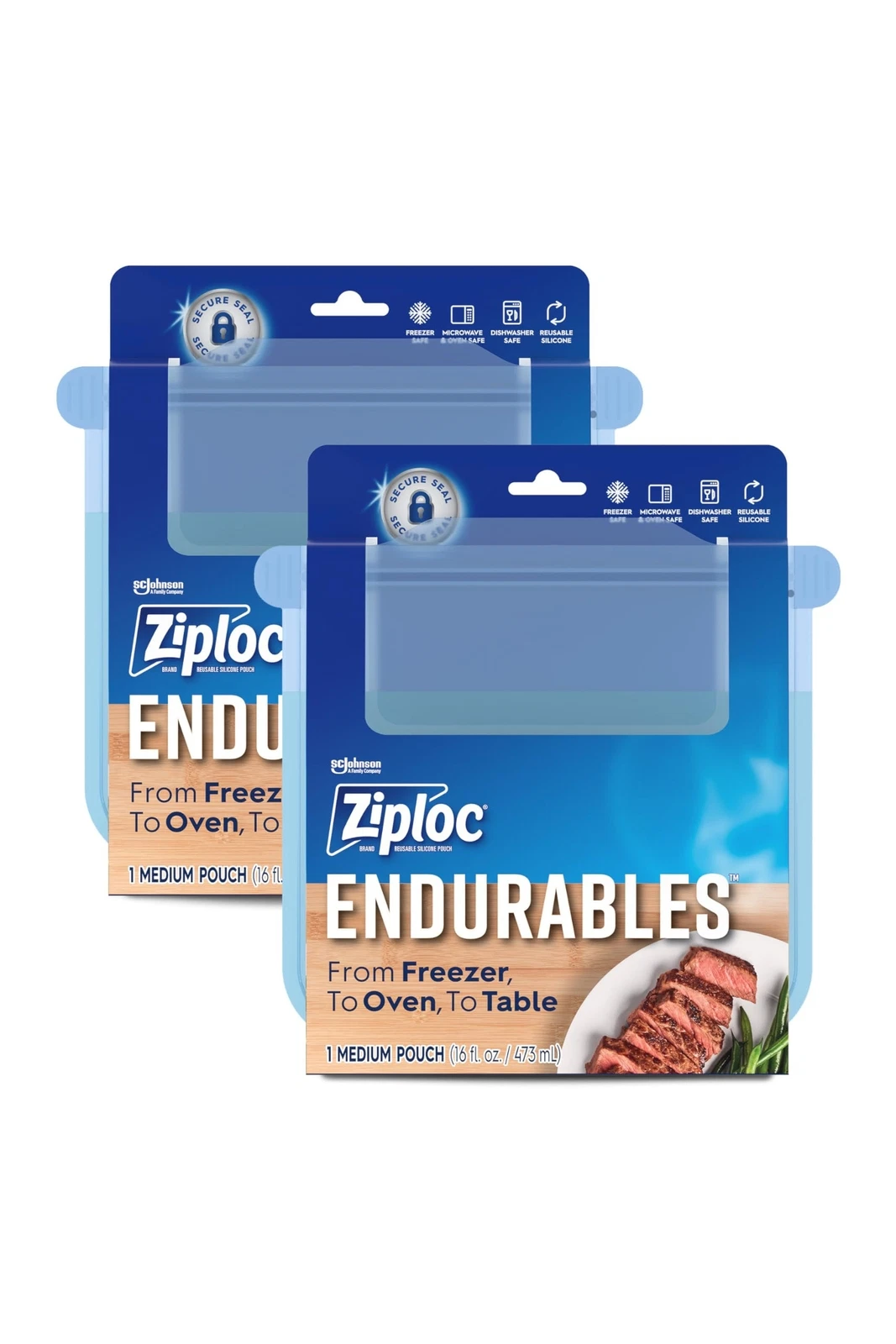 Ziploc Endurables Medium Silicone Food Storage Bag Freezer Oven Safe 2ct
Opens in a new window or ta