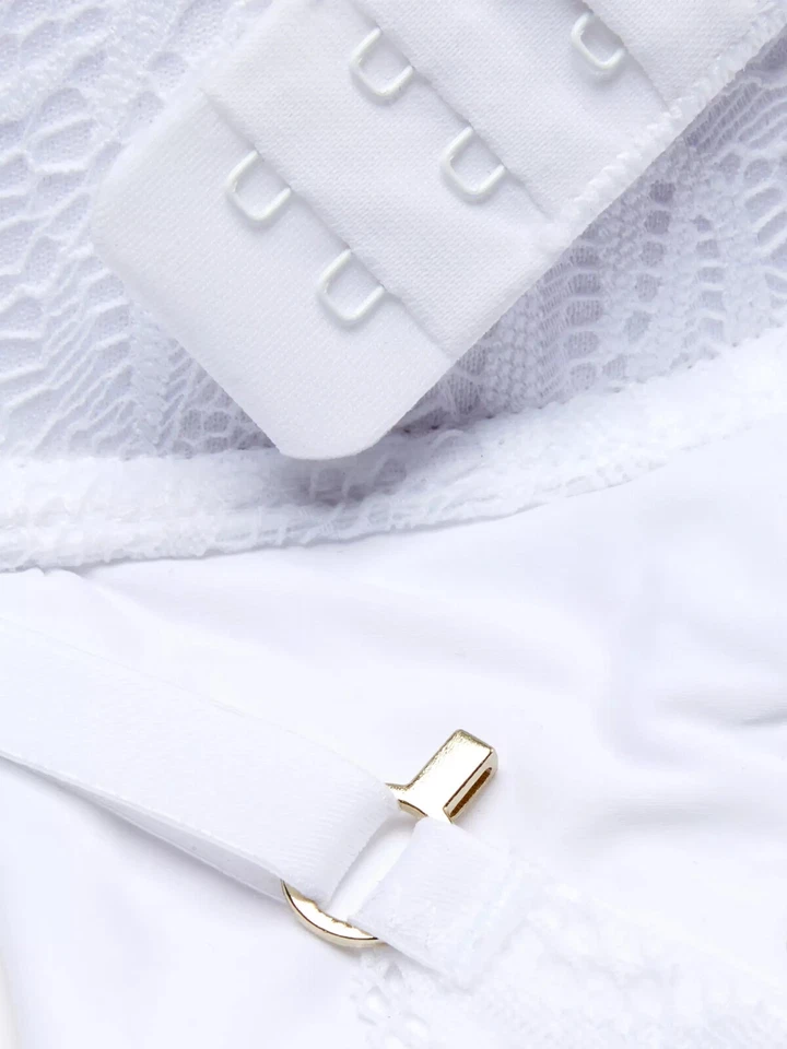 Бюстгальтер спортивный Primark Maximise кружевной 2 размера больший импульс пуш-ап с подкладкой белый - Изображение 3 из 4