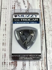 1 pack CROSSBOW Muzzy 3 BLADE Trocar 100 Grain Archery Hunting Fixed Broadhead