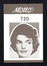 Jacqueline Kennedy Onassis Wife of John Vintage 1987 Motto Game Trivia Card #720