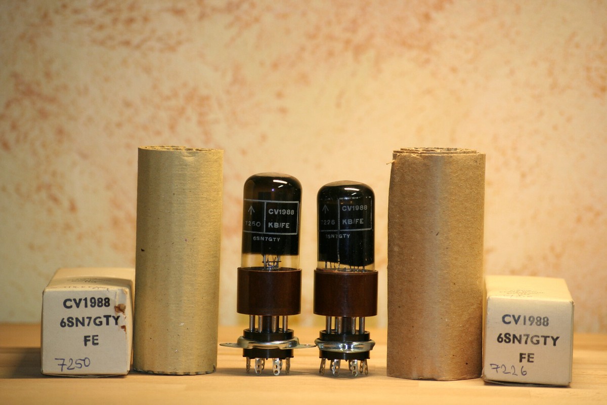 cv1988 MULLARD NOS TUBE 7250 6SN7gty B65 roehre röhre ovp PRE EL34