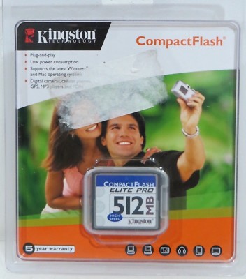 Kingston cf/512-s 512mb elite Pro compactflash card (740617069266)