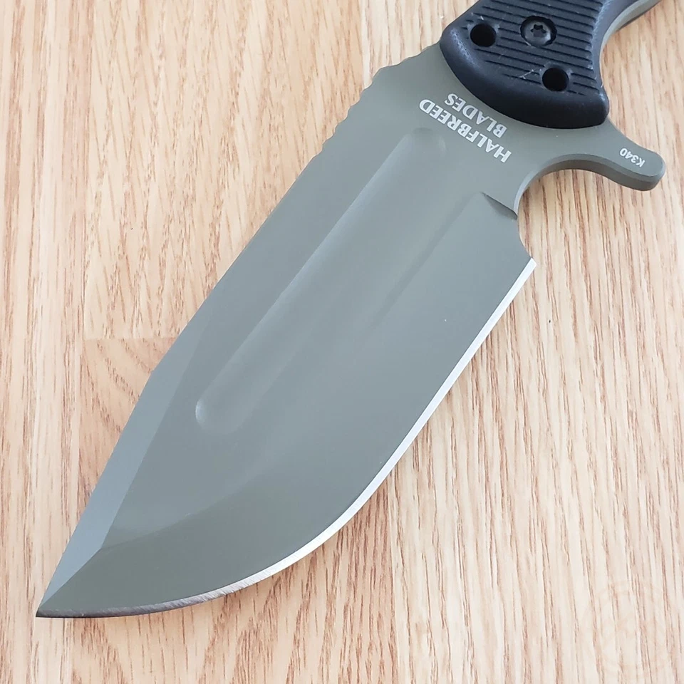 Cuchillo fijo grande cuchillas mestizas 5,75" K340 ISODUR herramienta hoja de acero mango G10 Foto 4 de 4