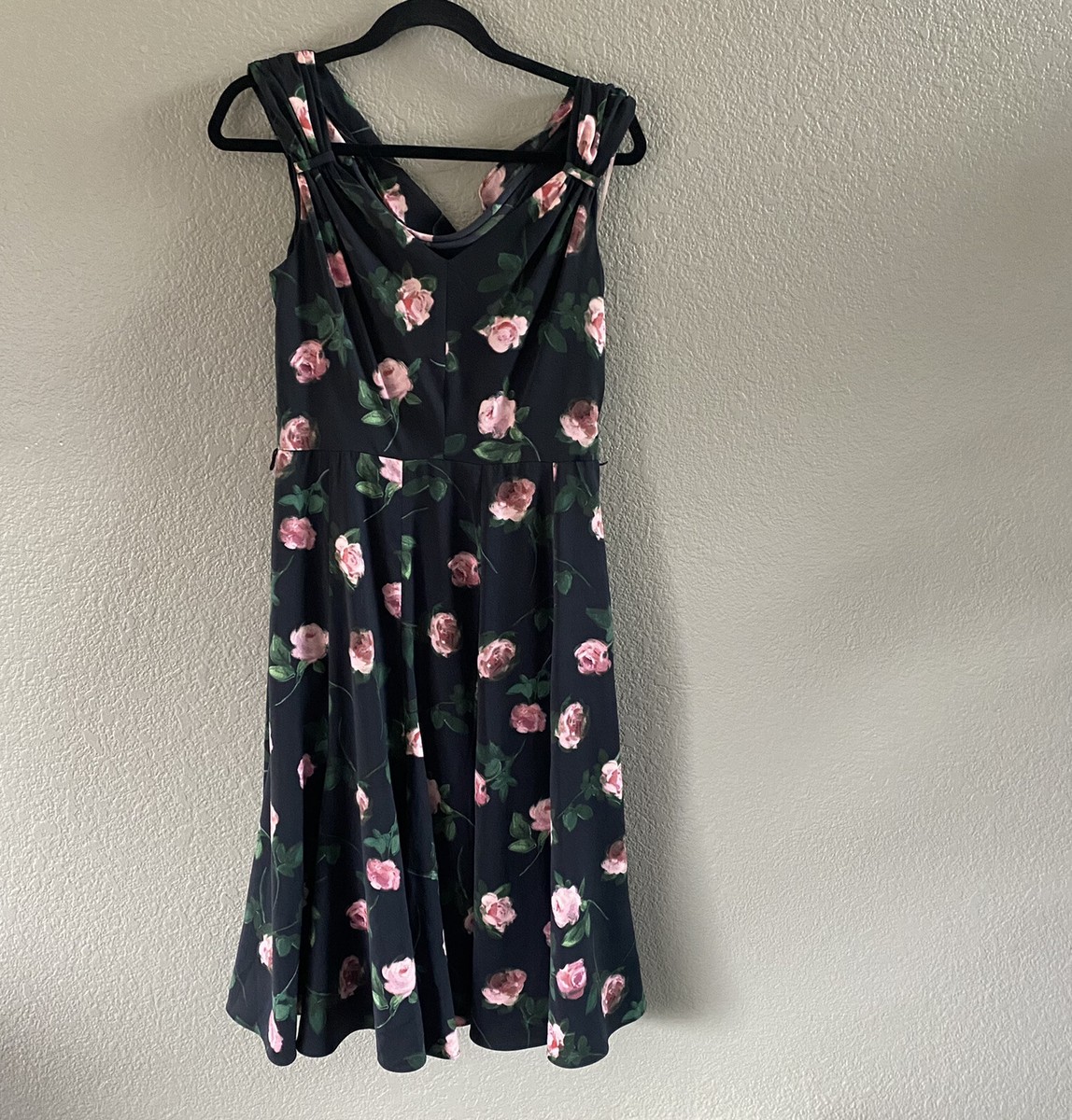 Gal Meets Glam Dress Womens Size Black Pink Sadie Cowl Midi