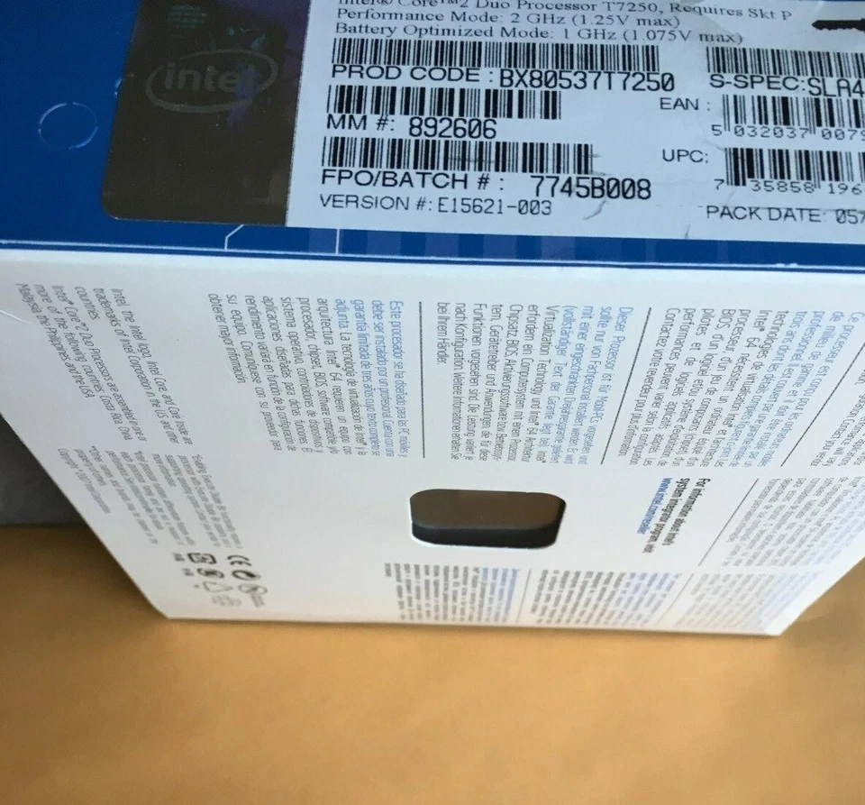 Intel core(tm)2 Duo Mobile processor T7250 - Image 2 of 2