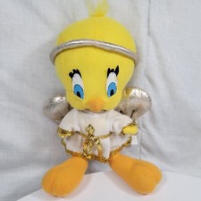 Vintage 1998 Looney Tunes Tweety Bird Angel Plush Toy 10"