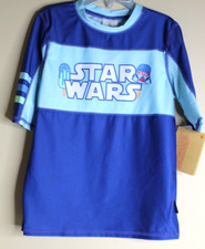 Disney Star Wars Boys Swim Shirt Rash Guard UFP , Size 7/8, New
