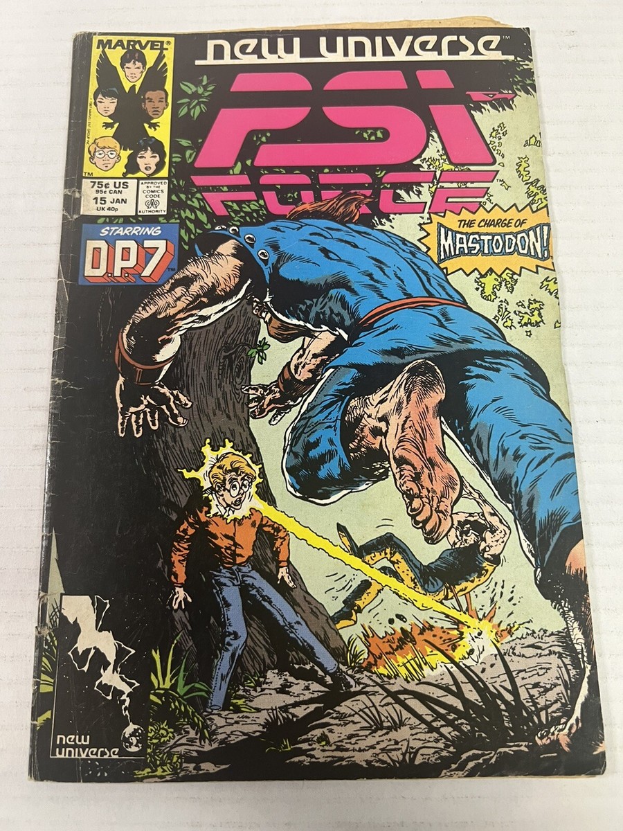 Marvel Comics New Universe Psi Force D. P. 7 Mastodon Issue 15