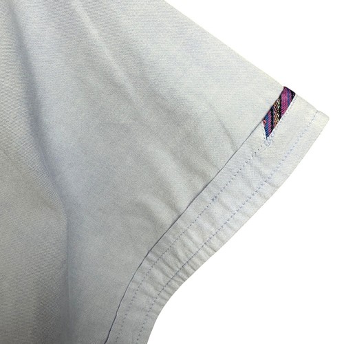 Robert Graham Shirt Men XL Blue Button Down Luxuriously Soft Cotton Short Sleeve - Picture 10 of 15
