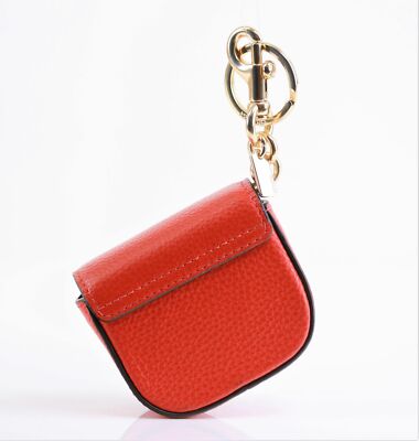 COACH MINI BUCKLE SADDLEBAG IN BRIGHT POPPY KEYCHAIN AND/OR CHARM