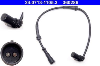 2x ABS Sensor Raddrehzahl ATE 24.0713-1105.3/2x für RENAULT TWINGO 1 C066 C068