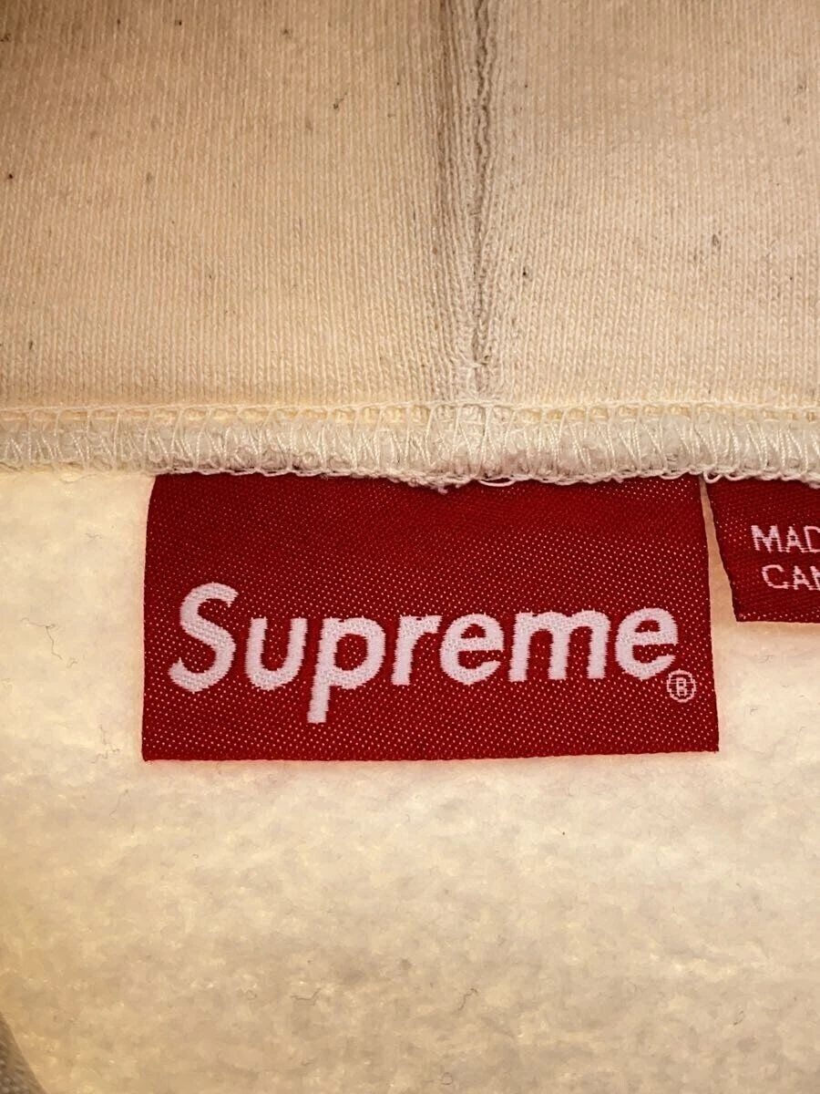 Supreme Felpa con Cappuccio 20SS Tonal Webbing Felpa con Cappuccio M Cotone Panna Usata