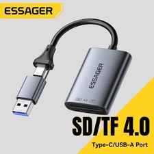 Essager 2 in 1 USB C Card Reader SD/TF 4.0 Memory Card Device Smart Cardreader