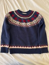 Kiel James Patrick Kids Fall Sweater Size 8 Apple Picking Collection Navy Blue