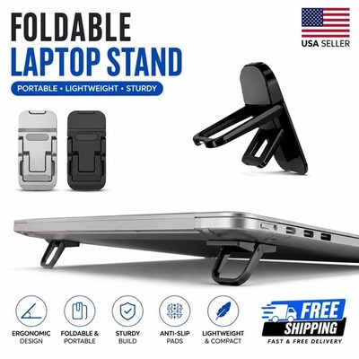 2PCS Foldable Laptop Stand Invisible Adhesive Adjustable Notebook Riser