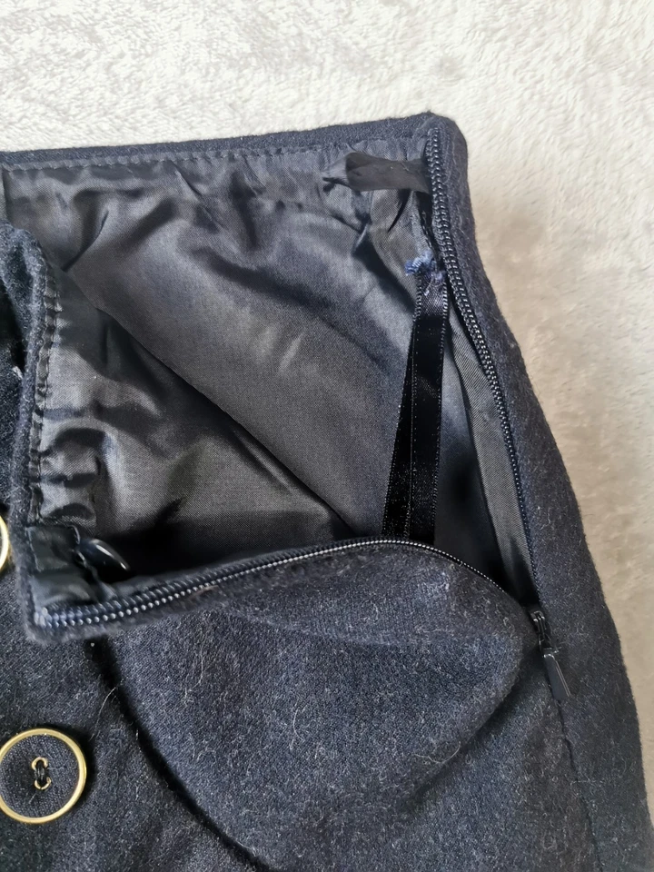 Laura Ashley pencil casual Navy wool pocket skirt size 20 - Image 4 of 4