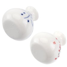2Pcs Mini Ceramic Flower Vase White Hand Painted Decorative Home Use