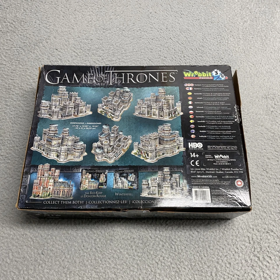 Juego de Tronos Invernalia Rompecabezas 3D 910 Piezas Castillo Wrebbit Modelo Coleccionable Foto 4 de 4