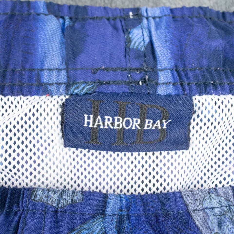 Harbor Bay Mens 6XL Fish Print Swim Trunks Big & Tall Mesh Lined - Image 3 of 4