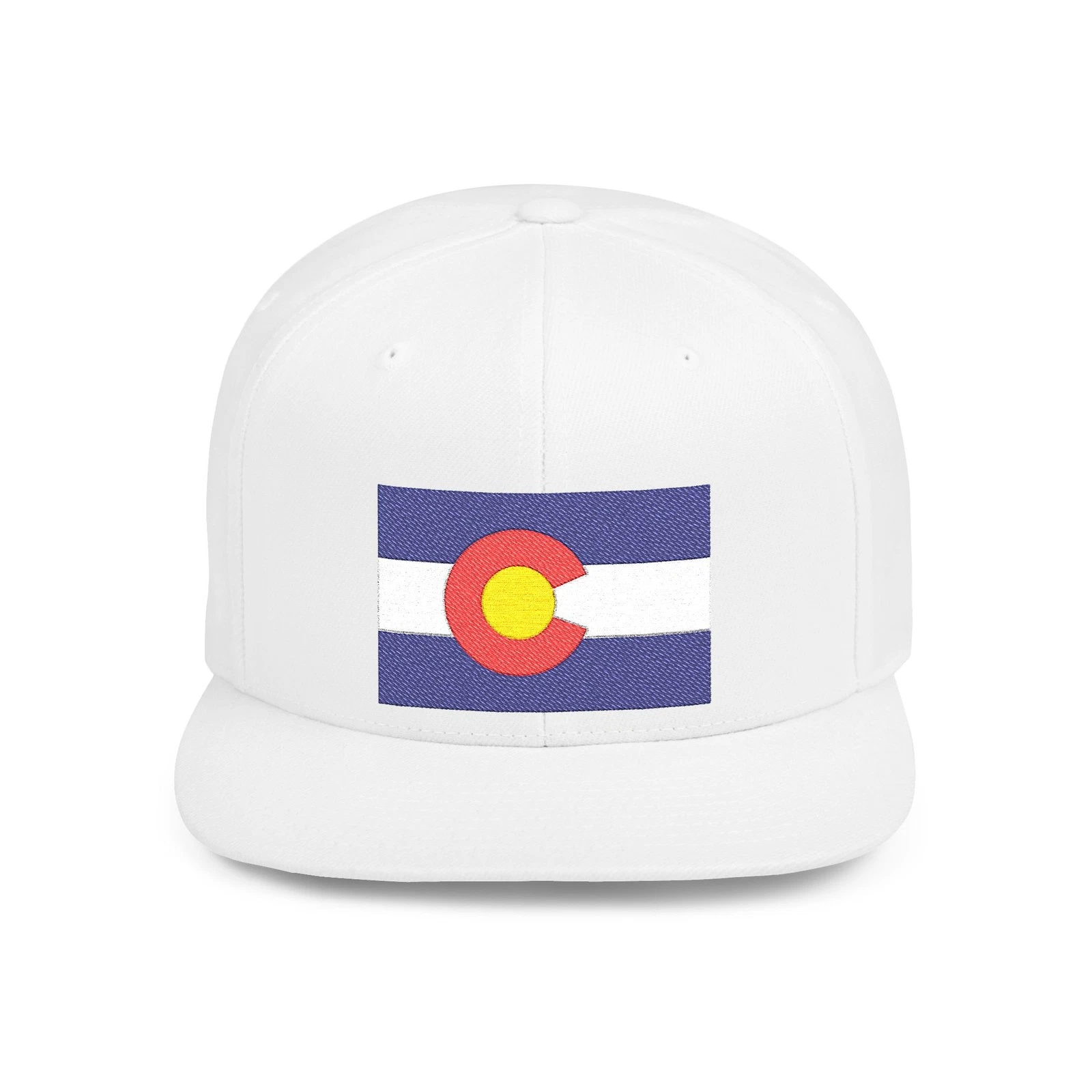 Colorado State Flag Snapback Cap Outdoor Style Adjustable Flat Bill Hat