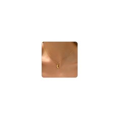 Moon Necklace for Women 18K Gold Plated Tiny Crescent Moon Necklaces Dainty Moon