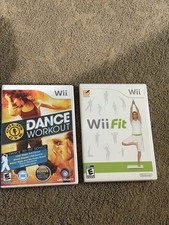 Lot 2 Wii Games Wi Fit + Dance Workout WII GAME Gold's Gym WII Dance Hit Songs