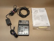 Behringer XENYX 502 Premium 5-Input 2-Bus Mixer with Power Supply Manual A-Cord