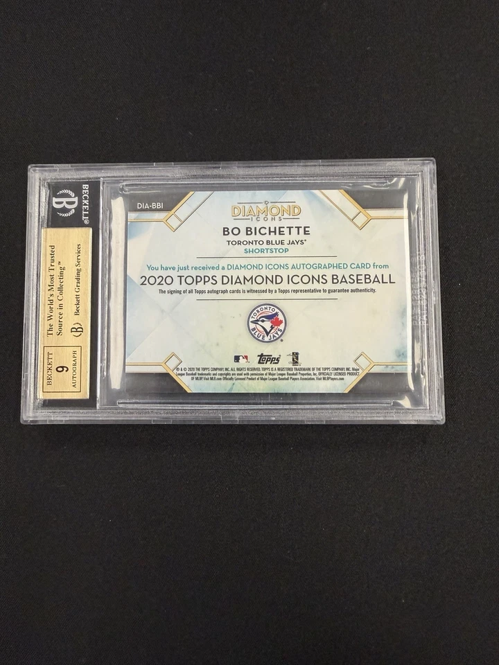 2020 Topps Diamond Icons Auto 04/10 Bo Bichette Blue Jays Rookie Bgs 9.5 - Image 3 of 3