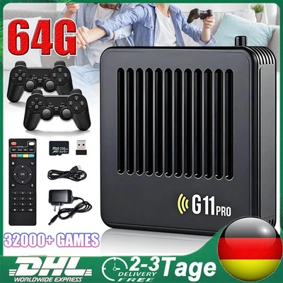 MARKENLOS NEU G11 Pro Retrowave Retro Gaming 64GB Box TV 4K Game Konsole 32.000 Spiele DE