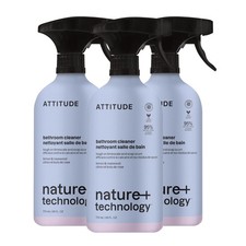 Cleaner Spray Natural 26 Fl Oz Pack of 3 ATTITUDE Bathroom Origin Ingredients