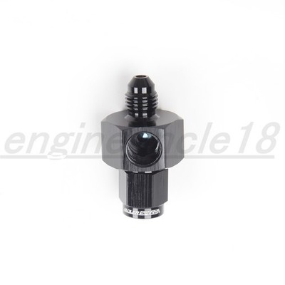 US SHIP AN3 Male to -3AN Female Fuel Gauge Fitting Adapter 1/8'' NPT Port Black
