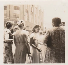 1946 Vintage photo of a busy Honolulu street corner, Found Photos