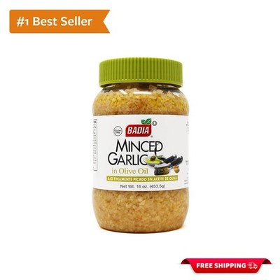 Convenient 16 oz Jar of Minced Garlic in Olive Oil   Ready for Flavorful Dishes
