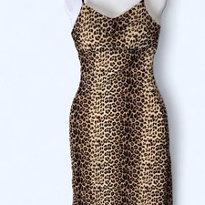 Guess leopard print midi dress with spaghetti straps  #glamour S